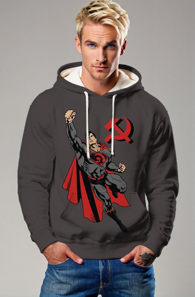 Dark Gray Heroic Red Emblem Pullover Hoodie