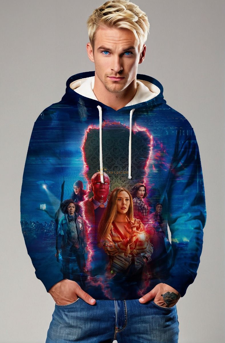 Blue WandaVision Pullover Hoodie