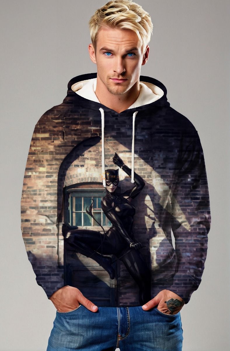 Black Catwoman Pullover Hoodie