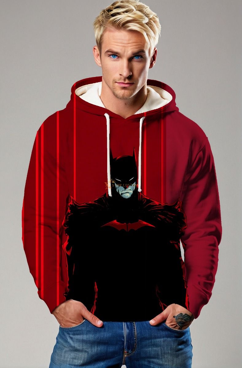 Red Batman Pullover Hoodie