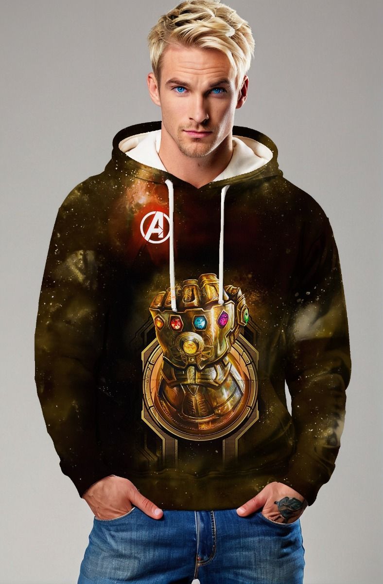 Cosmic Gold Pullover Hoodie – Infinity Gauntlet Galaxy Print