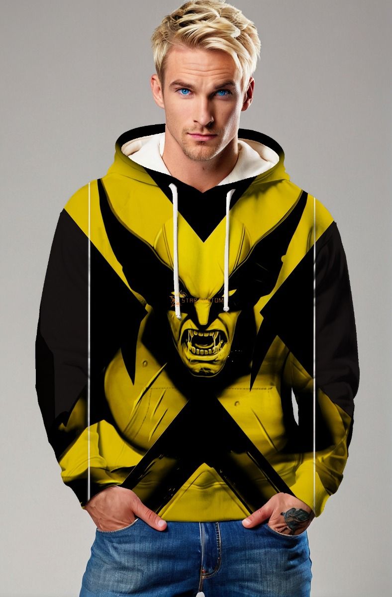 Yellow & Black Pullover Hoodie – Fierce Warrior Rage Design