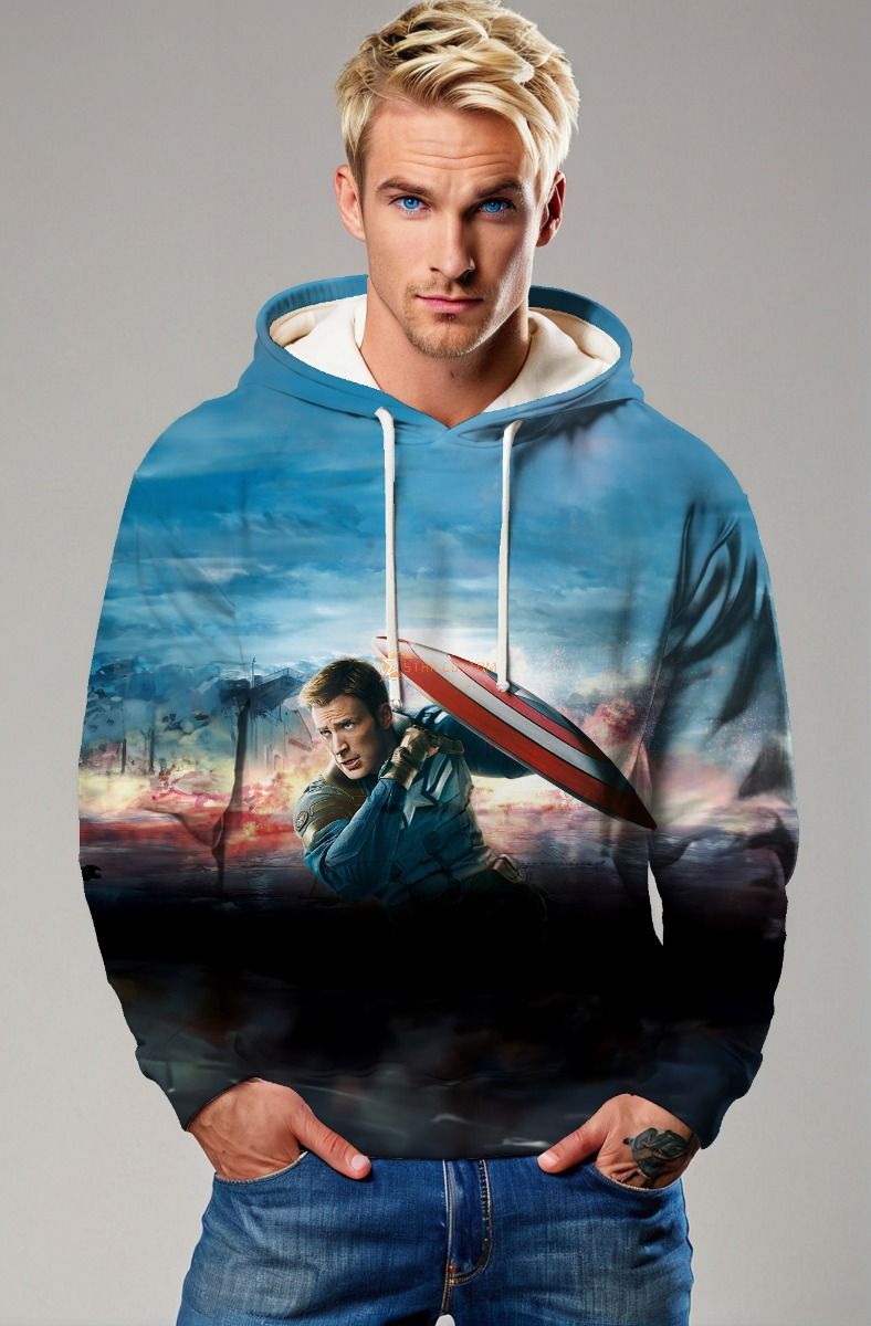 Sky Shield Hero Hoodie – Blue Valor Edition