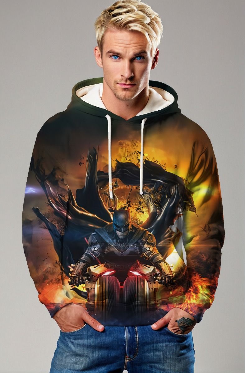 Dark Flame Knight Hoodie – Black Inferno Edition