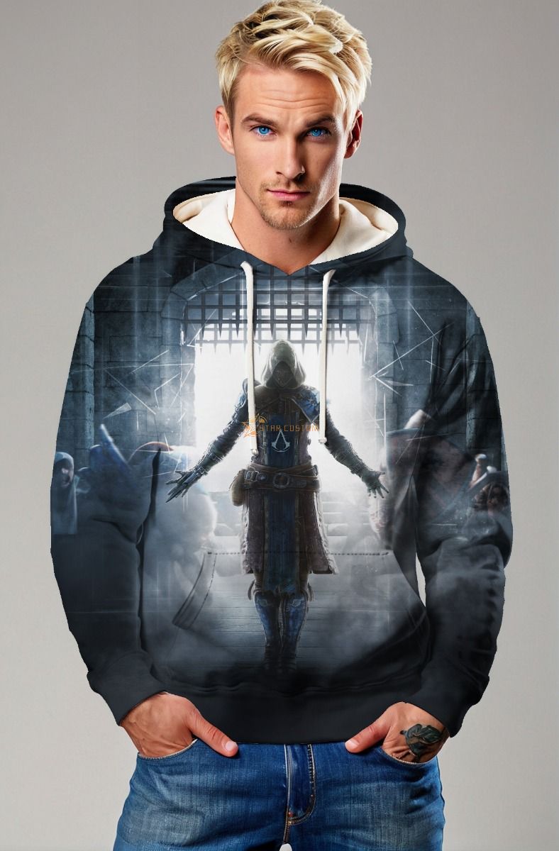 Midnight Assassin Hoodie – Shadowsteel Gray Edition