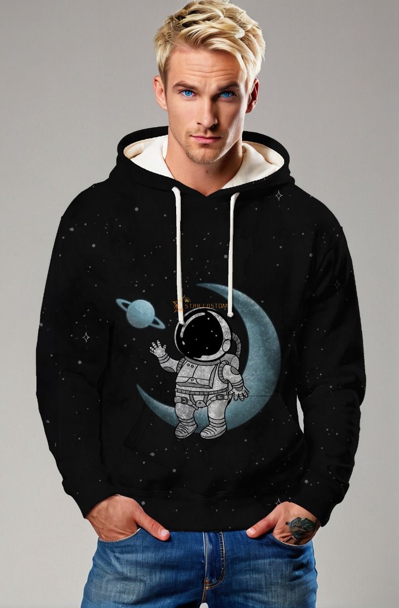 Moonwalk Dream Hoodie – Black & Frost Blue Edition