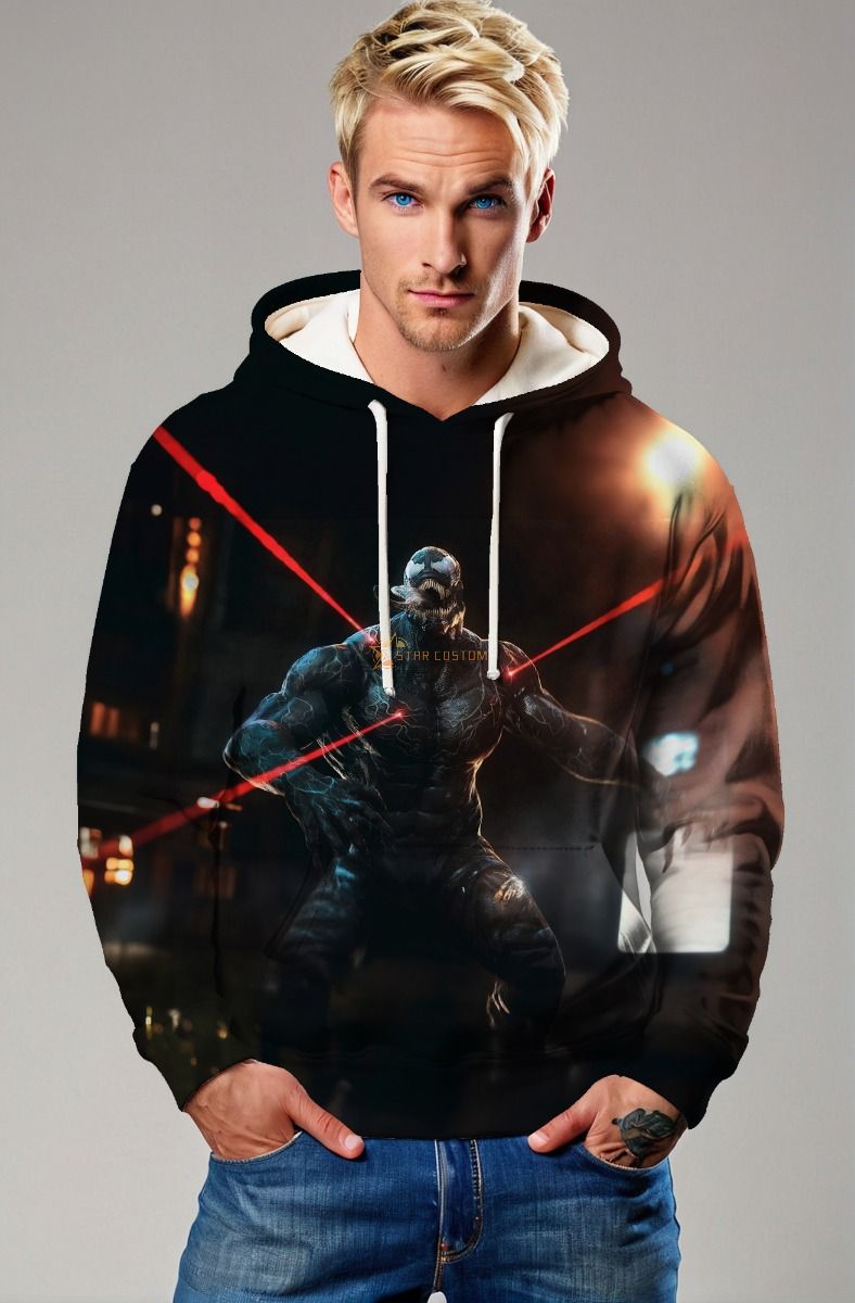 Black Venom Laser Battle Hoodie – Urban Shadow Edition