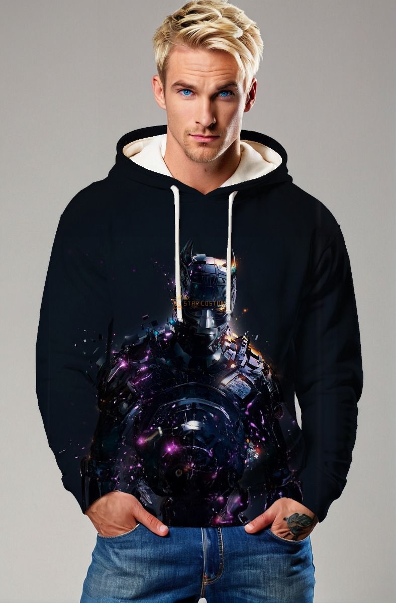 Black Tech-Warrior Hoodie – Cyber Armor Mode
