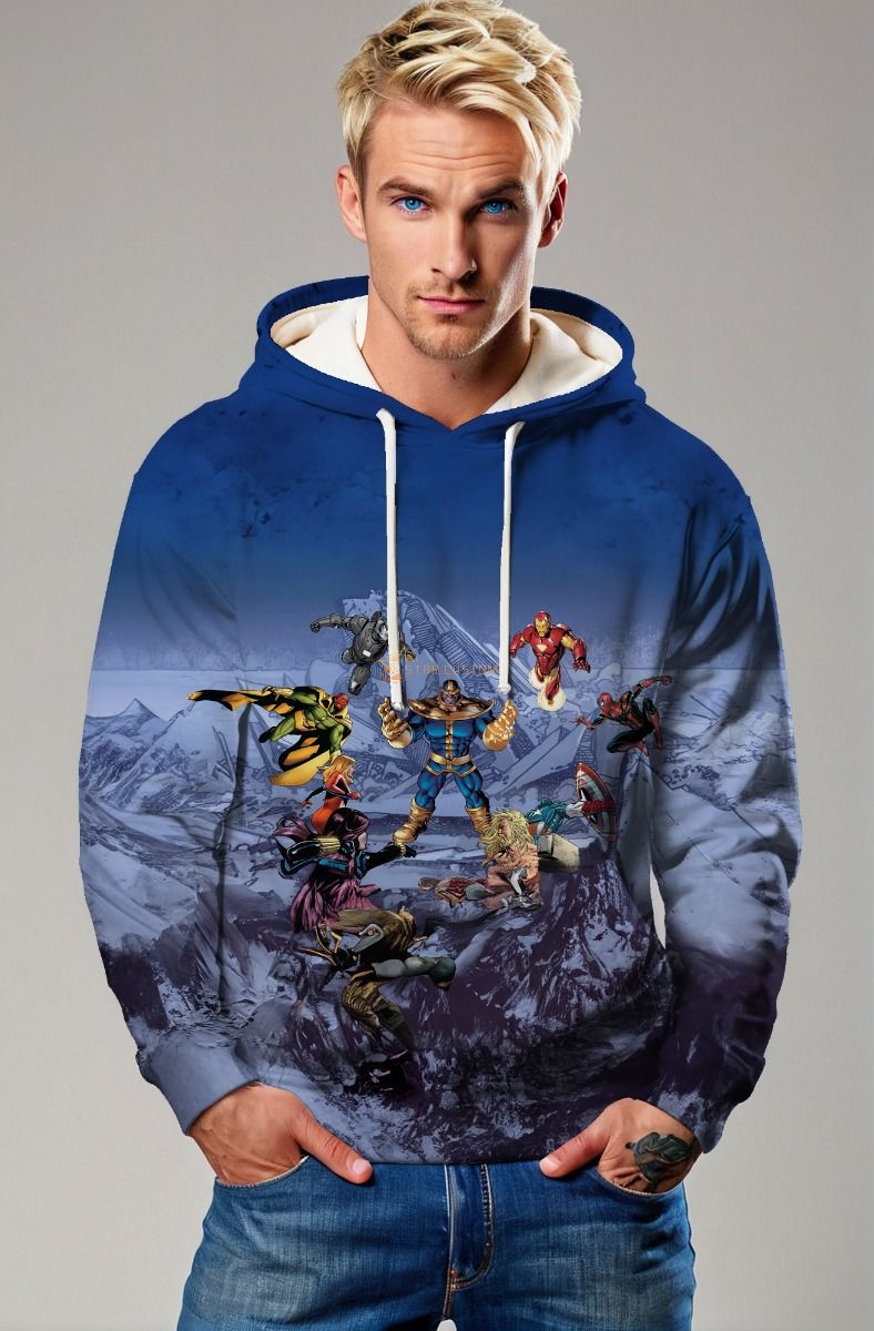 Navy Blue Mountain Clash Hoodie – Snow Summit Battle