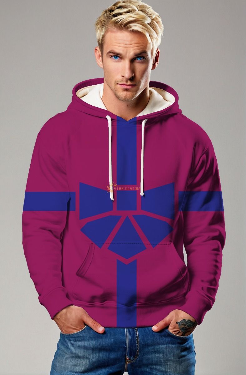 Magenta & Blue Symbol Hoodie – Bold Street Geometry