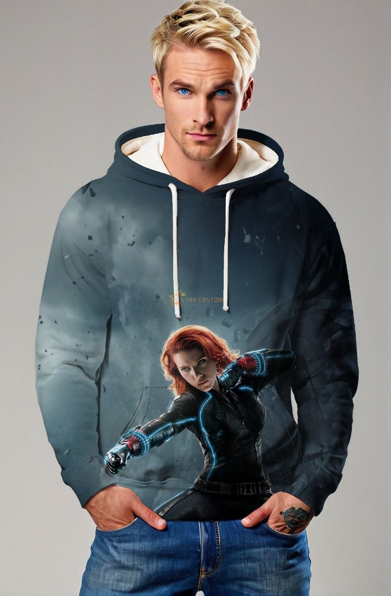 Black Widow Battle Stance Pullover Hoodie – Marvel Action Wear