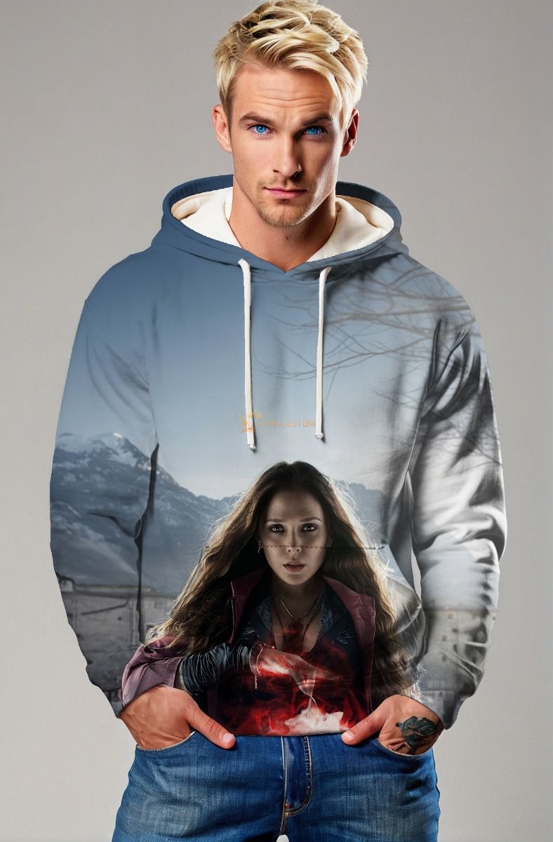 Scarlet Witch Snow Mountain Pullover Hoodie – Mystic Power Edition
