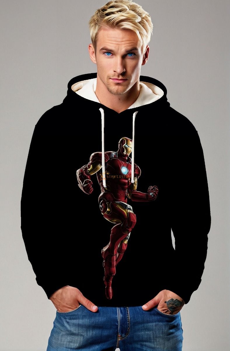 Iron Man Arc Reactor Pullover Hoodie – Heroic Flight Edition