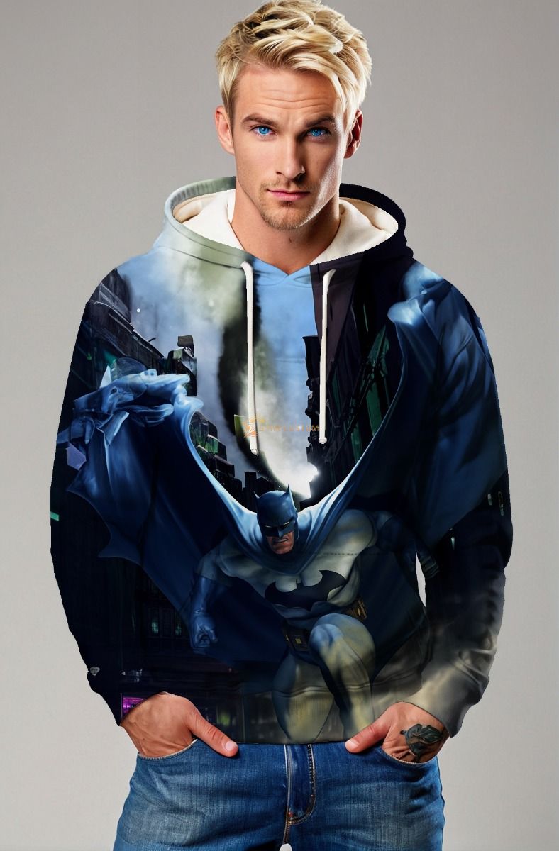 Dark Knight Rooftop Pullover Hoodie – Gotham Guardian