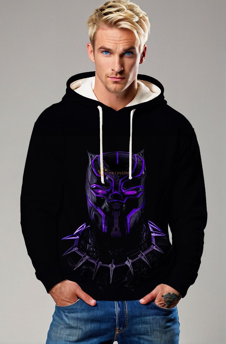 Wakanda King Pullover Hoodie – Purple Energy Edition
