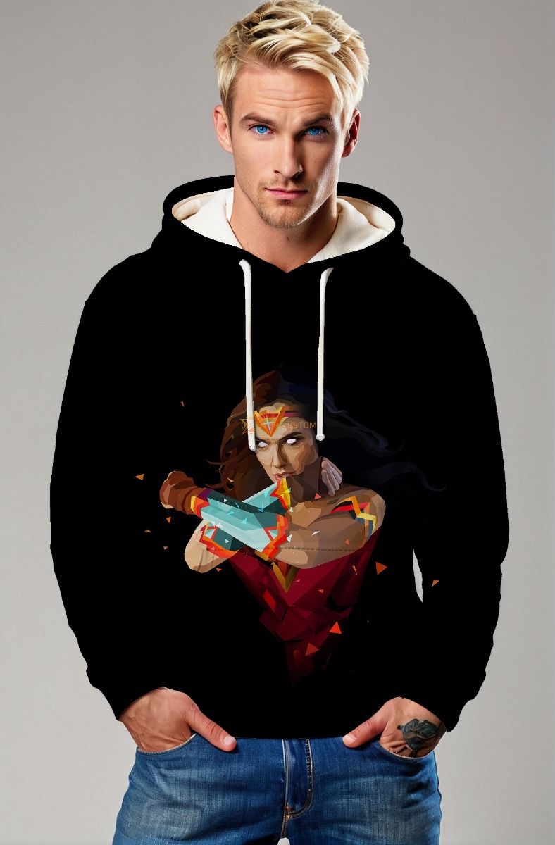 Wonder Woman Polygon Art Pullover Hoodie – Amazon Warrior