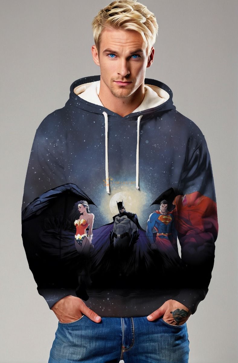 Justice League Trinity Hoodie – Moonlight Edition