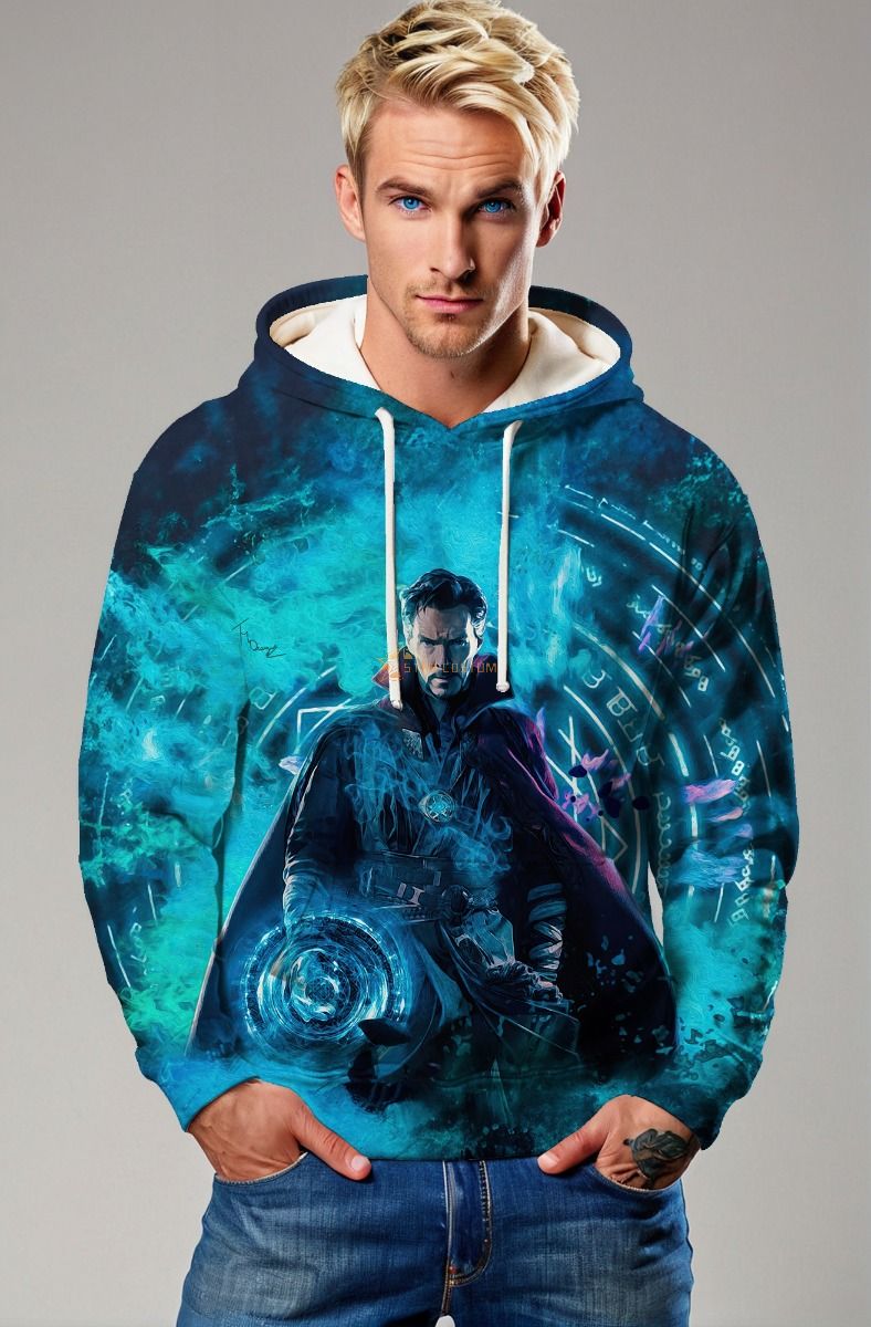 Doctor Strange Mystic Arts Hoodie – Blue Sorcery Glow