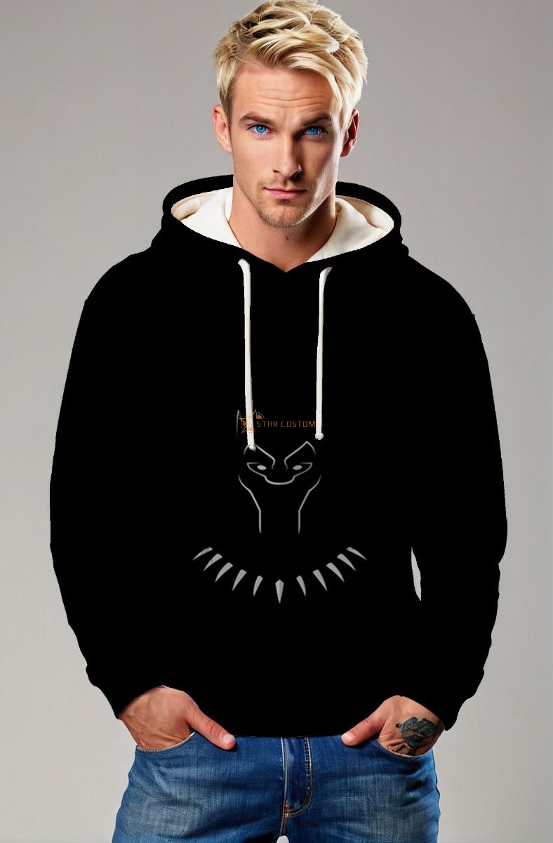Black Panther Hoodie – Minimalist Stealth Black