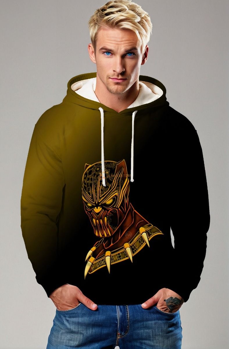 Black Panther Golden Armor Pullover Hoodie