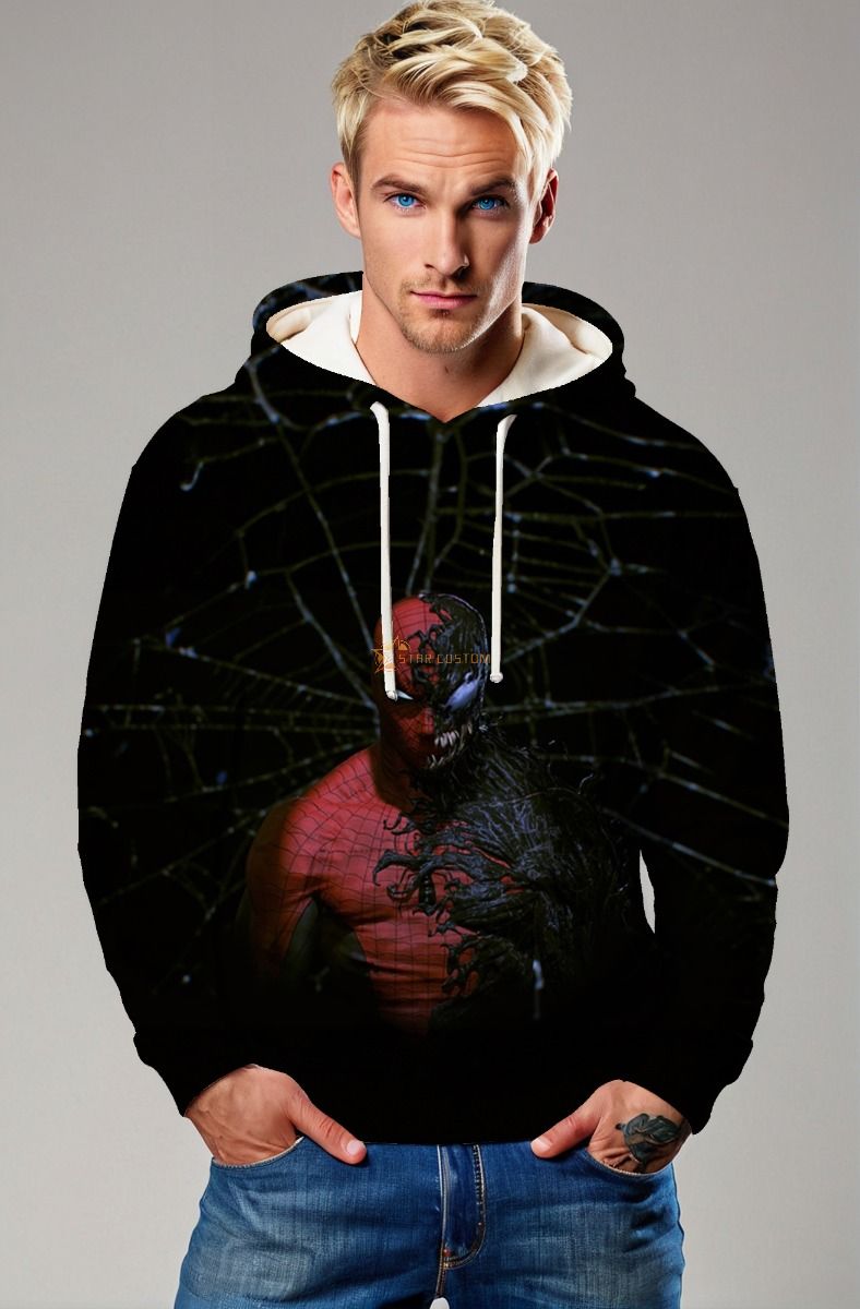 Venomized Spider-Man Symbiote Takeover Pullover Hoodie