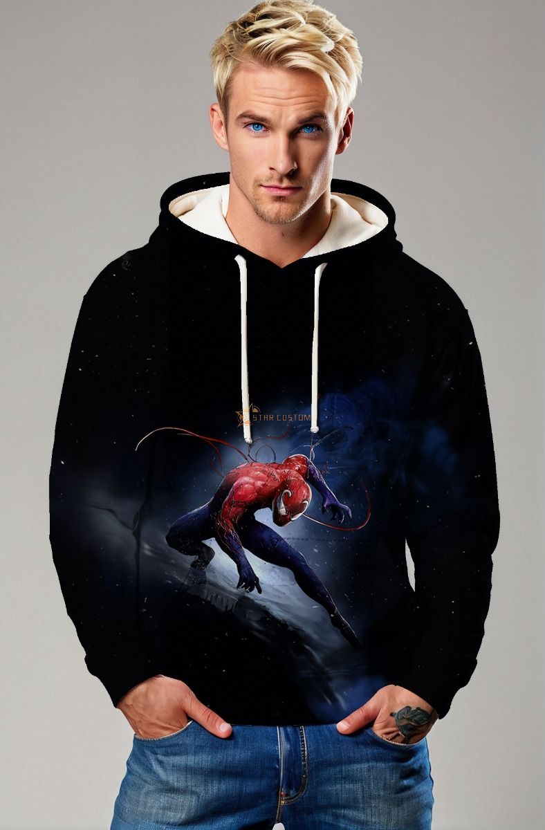 Spider-Man vs Carnage Cosmic Battle Pullover Hoodie
