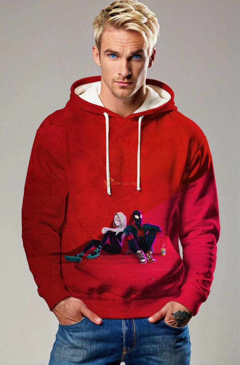 Chill Vibes Hoodie – Red Spider-Verse Duo Pullover