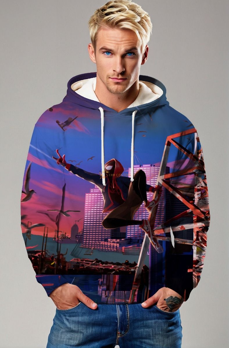 Thunder Trinity Hoodie – Black & Electric Blue Pullover