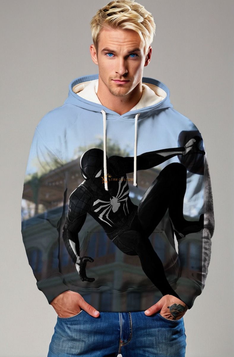 Symbiote Strike Hoodie – Midnight Hero in Motion