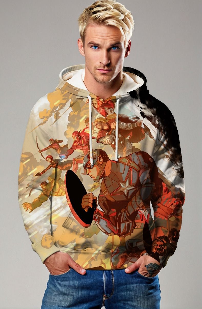 Avengers Assembled Hoodie – Vintage Golden Clash