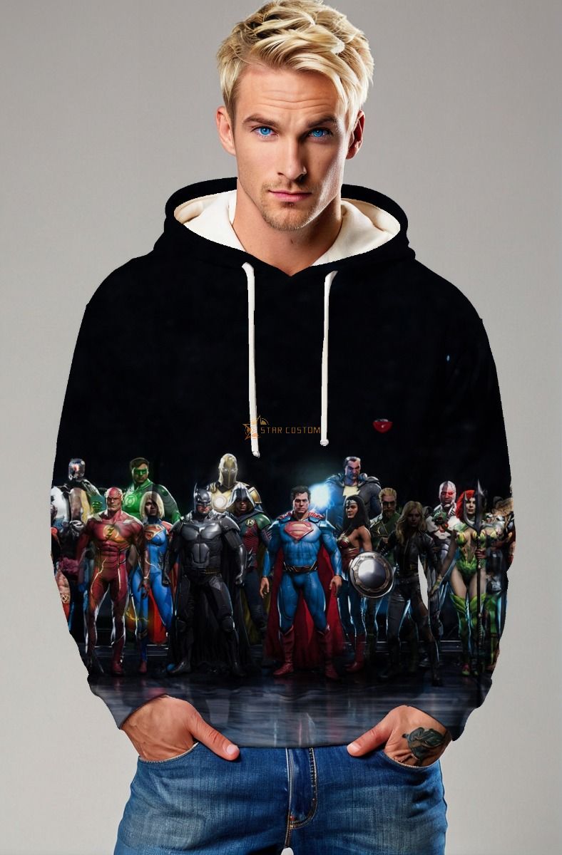 United Legacy Hoodie – All Heroes Assemble in Black