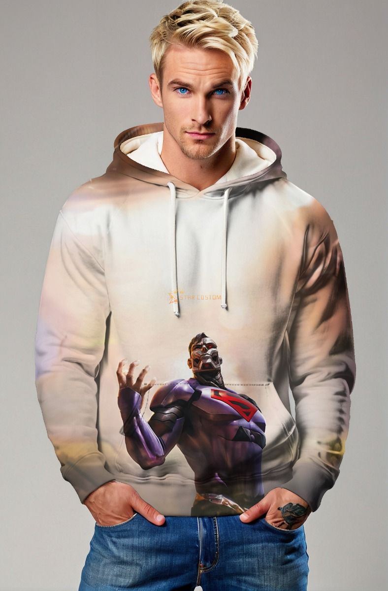 Mecha Superman Rage Hoodie – Cyber Sunset Power Core
