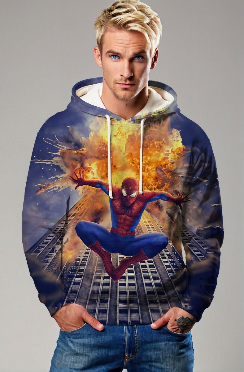 Skyburst Spider Hoodie – Urban Impact Blue Edition