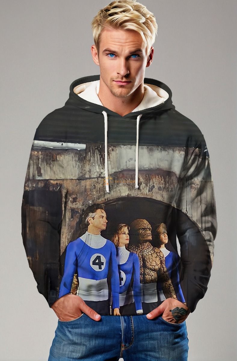 Dark Navy Fantastic Four (Reboot 2005) Hoodie