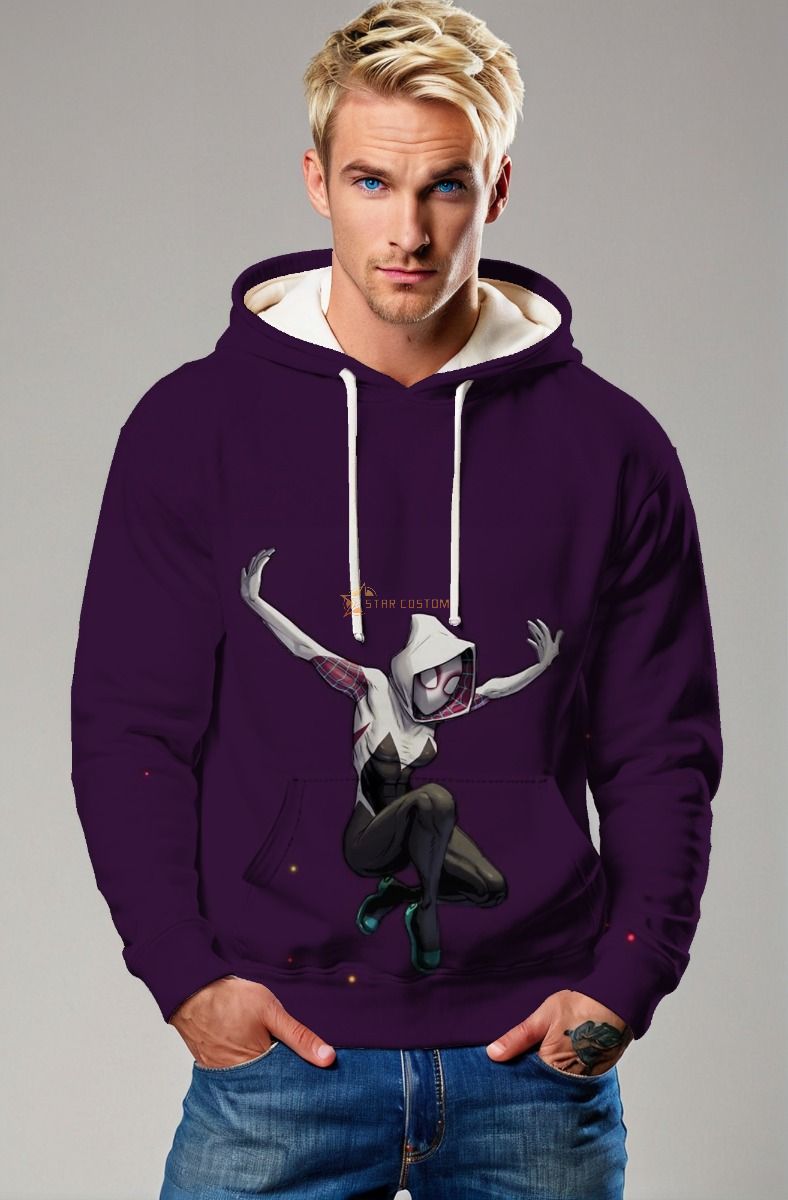 Spider-Woman Hoodie - Purple Glow