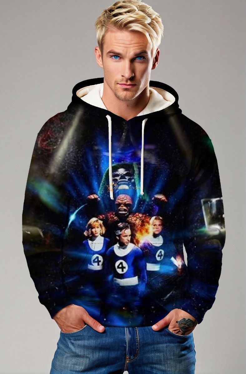 Black Fantastic Four Hoodie – Bold Style & Everyday Warmth