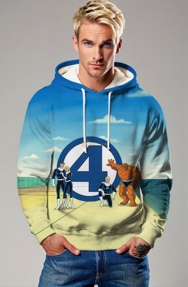 Blue Fantastic Four Hoodie – Heroic Streetwear Essential