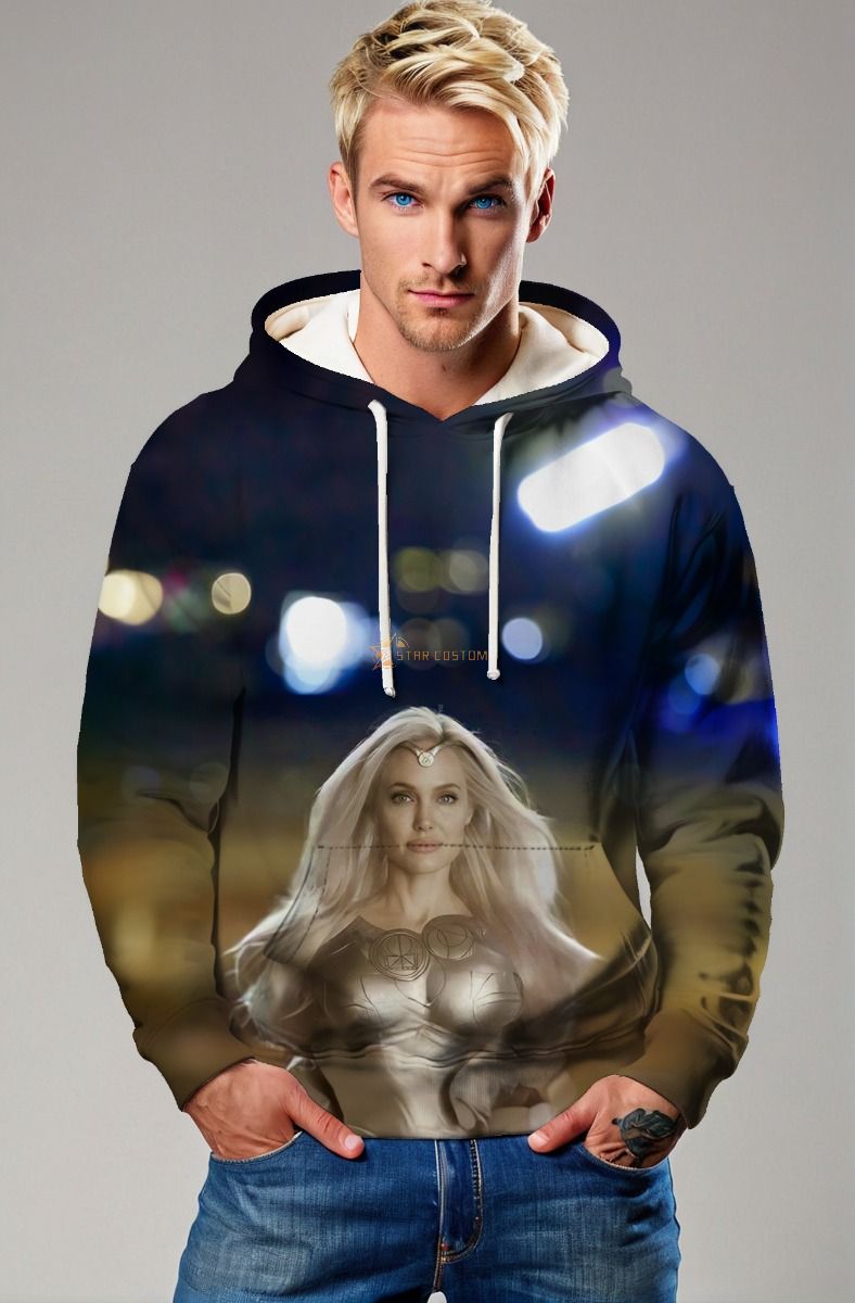 Channel the warrior spirit of Thena with this bold hoodie.