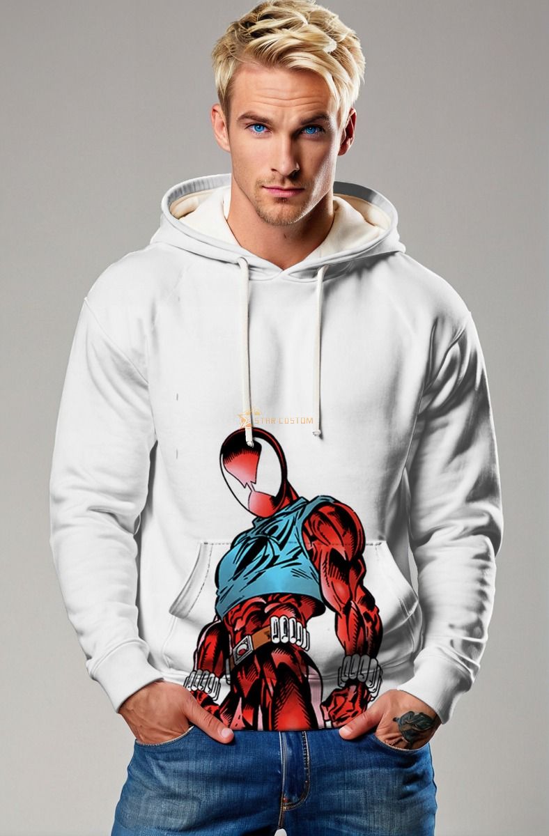 Embrace the world of Marvel with the Scarlet Spider Hoodie