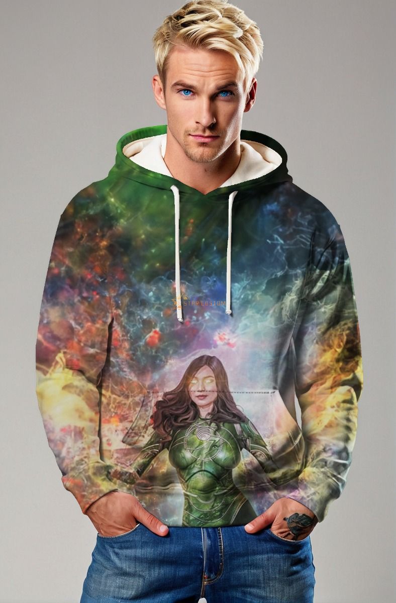 Stay warm and represent Sersi with this eye-catching hoodie