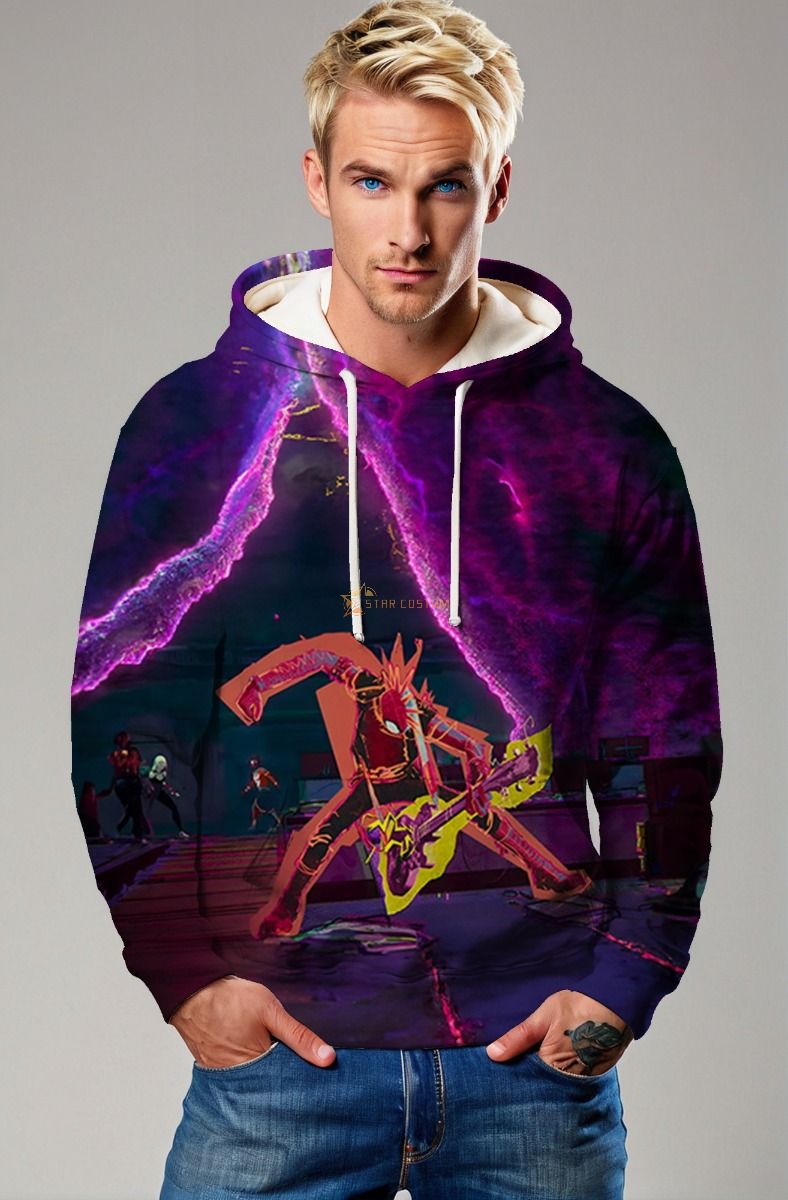 Hobie Brown Hoodie – Spider-Punk Rock Vibes