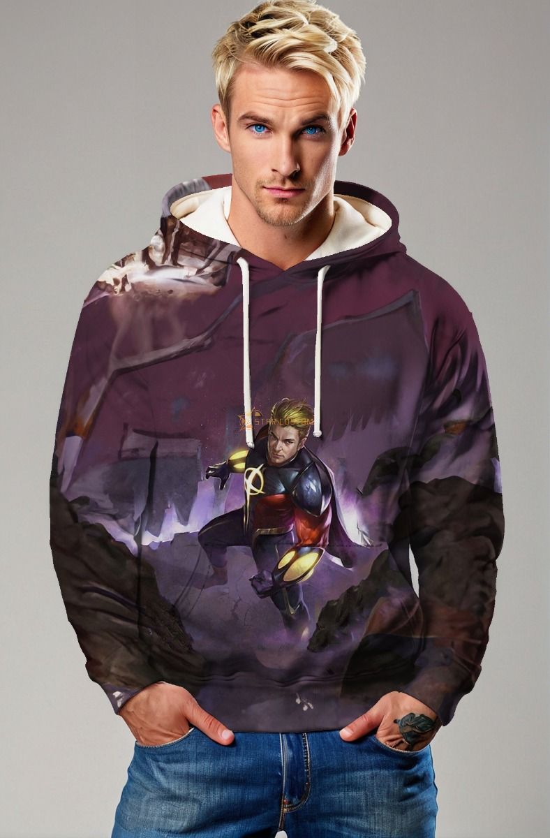 Quasar (Wendell Vaughn) Hoodie - Galactic Red Edition