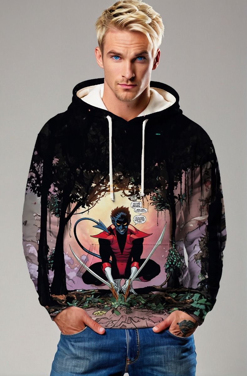 Kurt Wagner / Nightcrawler Hoodie - Teleporting Into Action