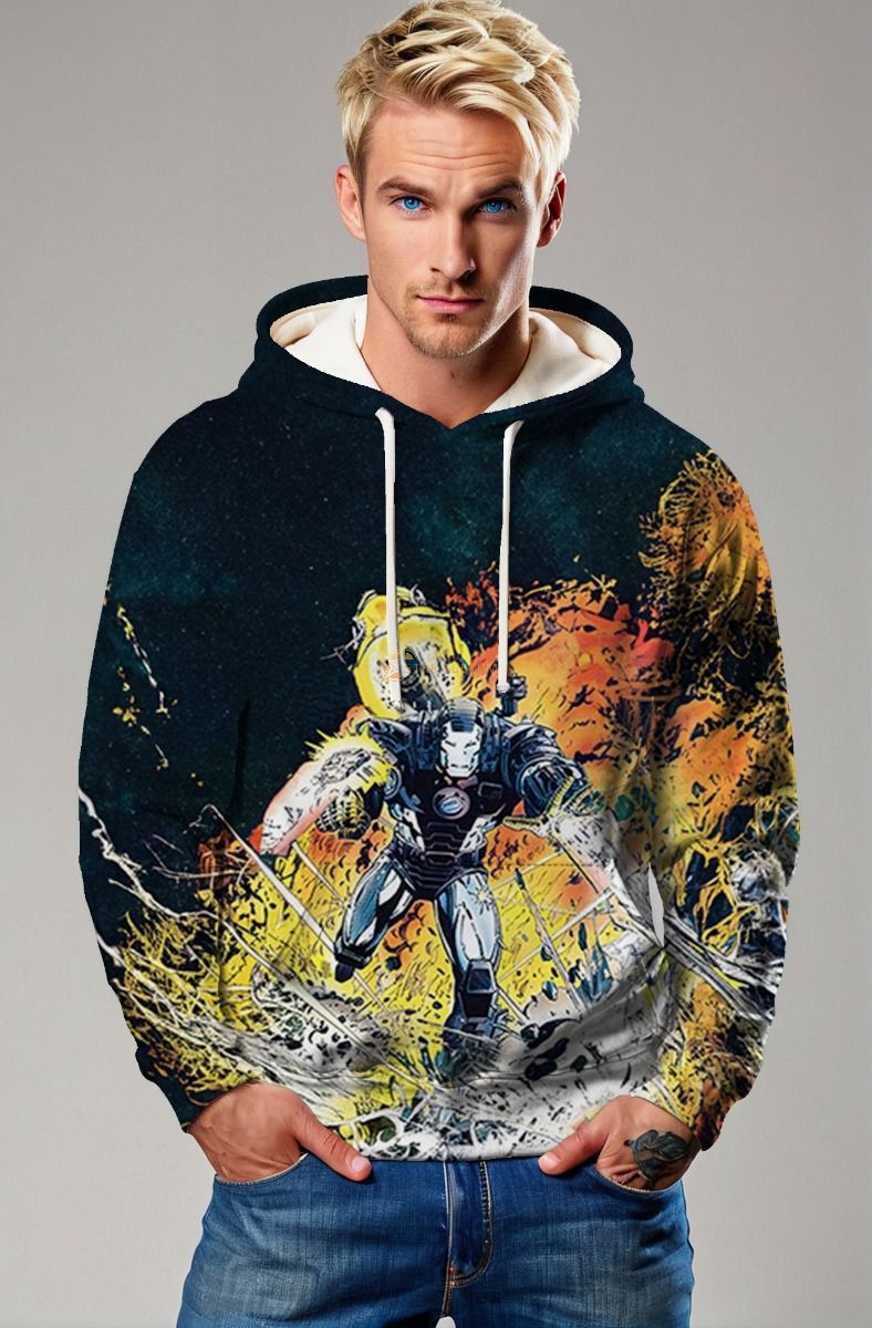 War Machine (James Rhodes) Hoodie - Armored Power in 