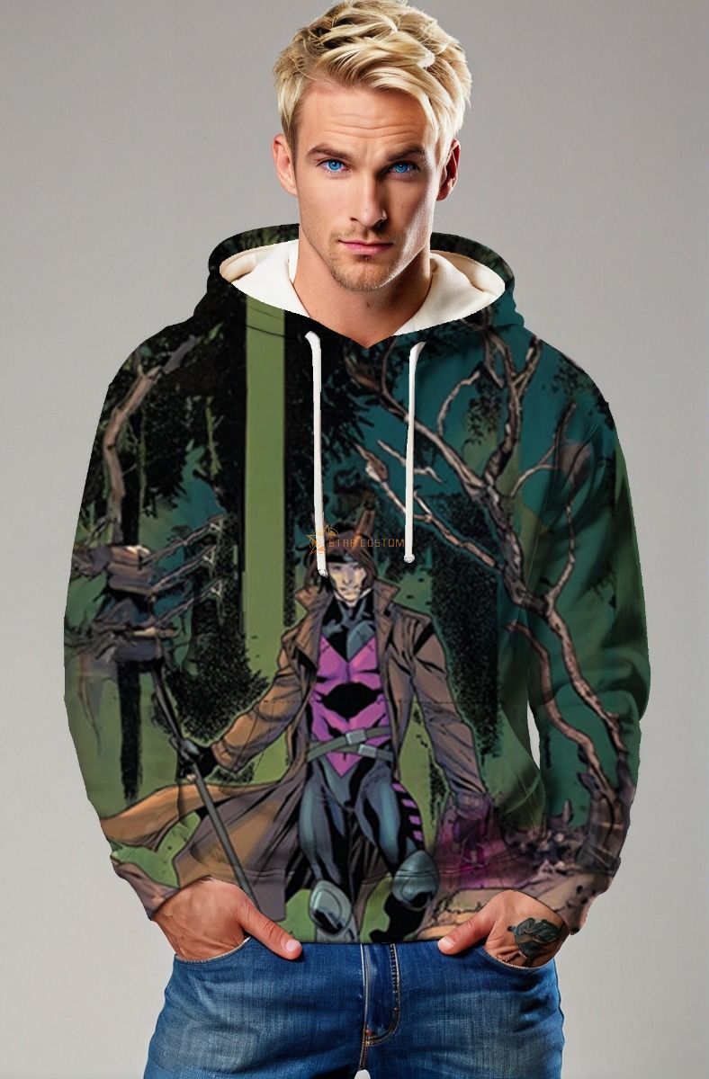 Gambit (Remy LeBeau) Hoodie - Cards of Kinetic Power