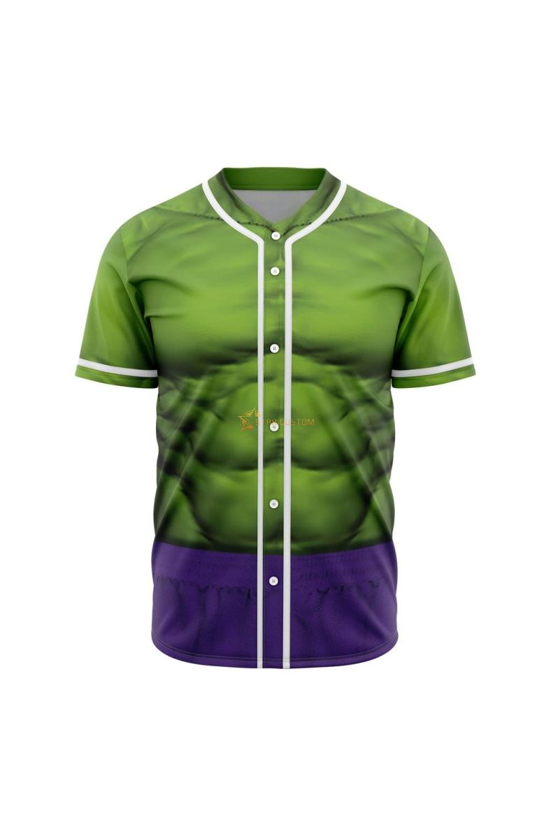Hulk Cosplay Marvel Baseball Jersey