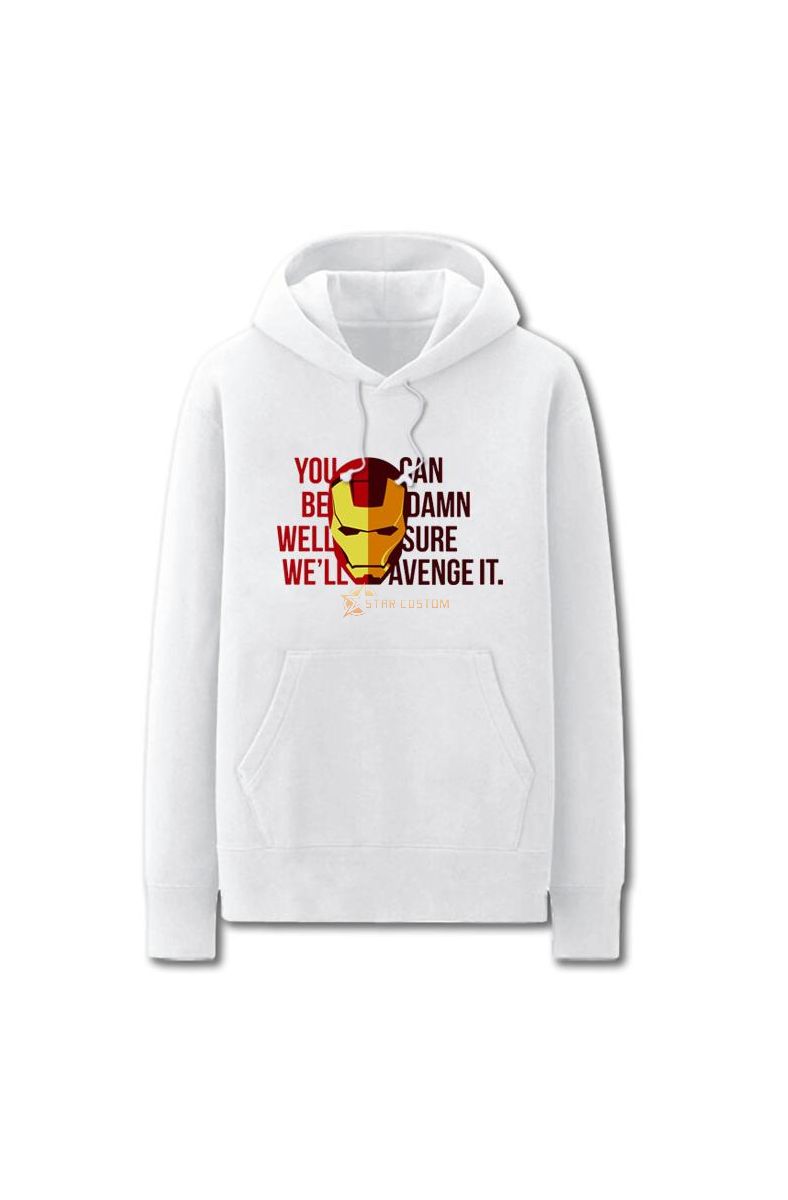 Iron Man Solid Color Super Hero I Marvel Inspired Hoodie Solid