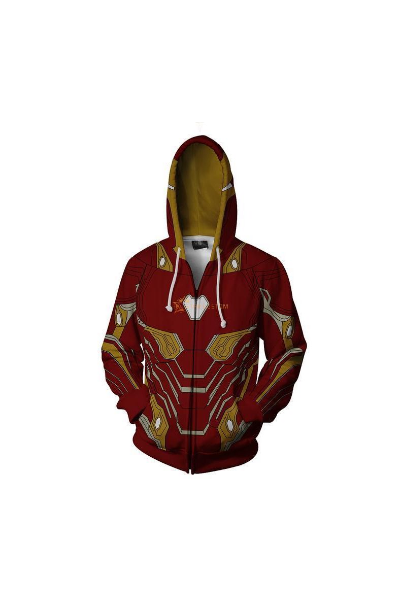 Iron Man Zip Up Iron Man Mark Marvel Inspired Zip Up Hoodie