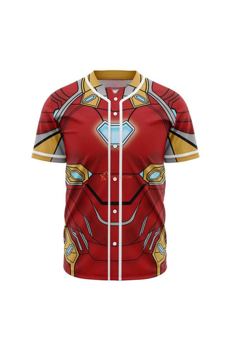 Ironman Cosplay Marvel Baseball Jersey