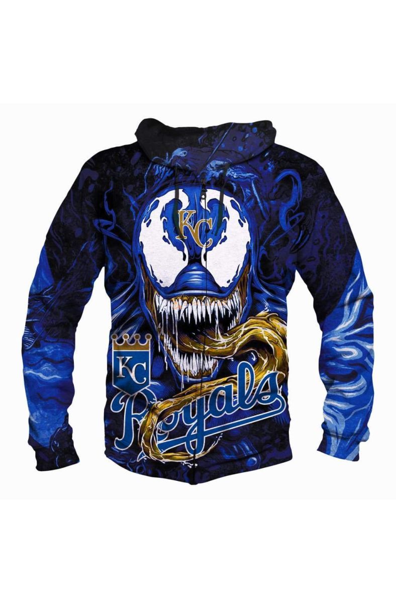 Pullover Blue Kansas City Royals Venom Hoodie Blue